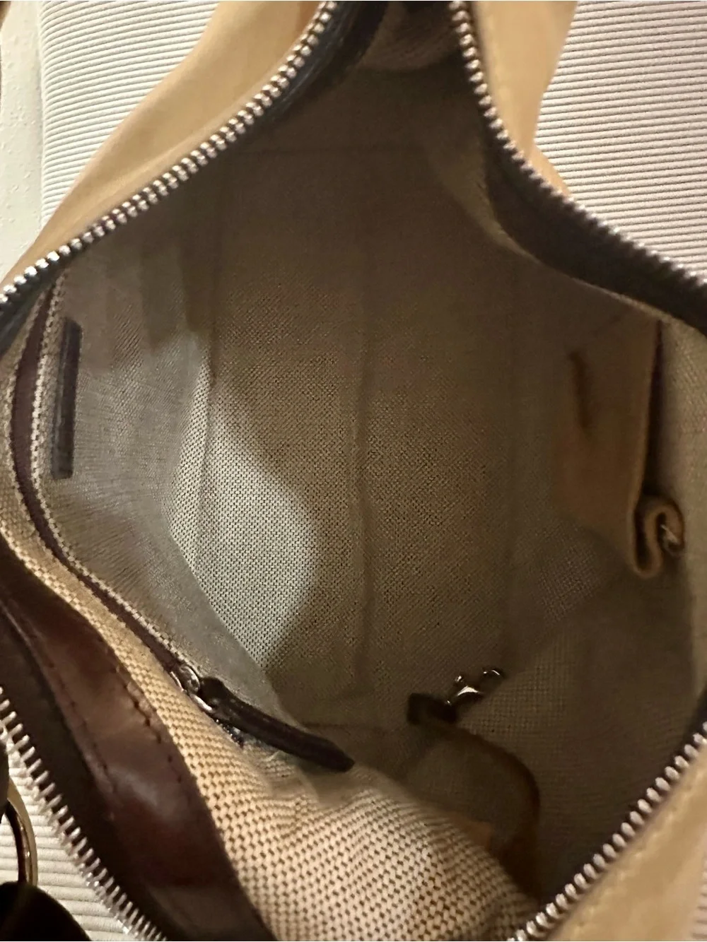 Dooney & Bourke Medium Suede/ Leather Slouch Hobo Shoulder Bag 1975 collection